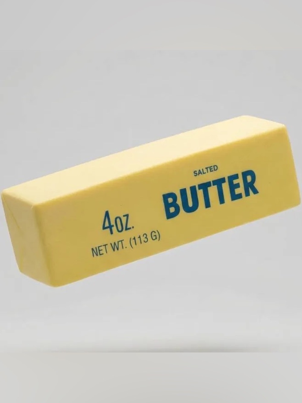 Squishy Salted Butter Stick - Yellow with Blue Text